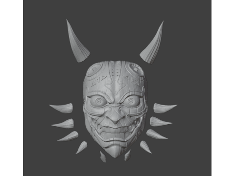 MAJORAS MASK HANNYA STYLE Modelo 3D