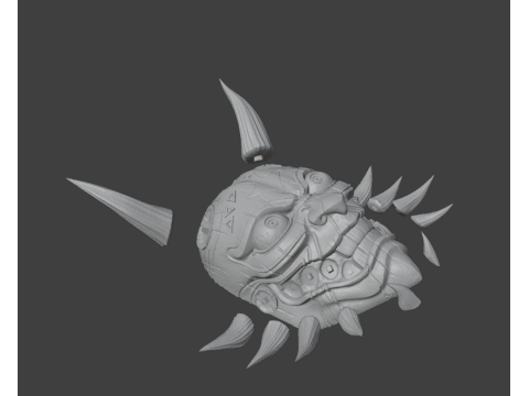 MAJORAS MASK HANNYA STYLE Modelo 3D