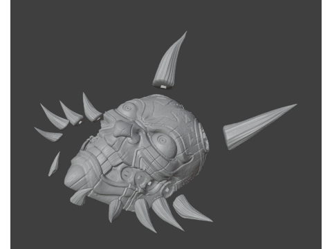 MAJORAS MASK HANNYA STYLE Modelo 3D