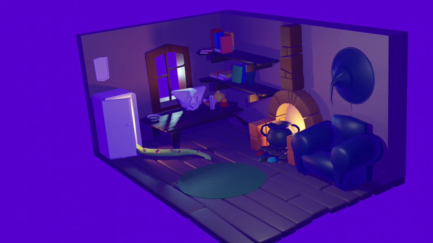 Fairy room 3D Model .c4d .max .obj .3ds .fbx .stl .blend 