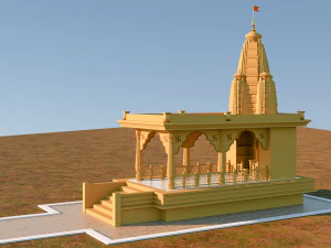 Temple - Indian Style for Real Estate 3D Model