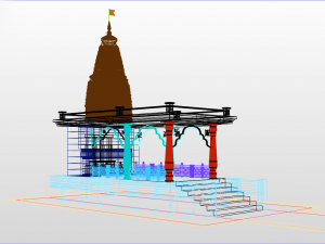 Temple - Indian Style for Real Estate Model 3D