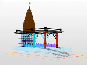 Temple - Indian Style for Real Estate 3D Model