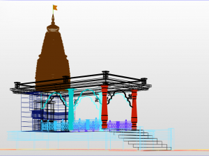 Temple - Indian Style for Real Estate Model 3D
