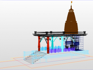Temple - Indian Style for Real Estate Model 3D