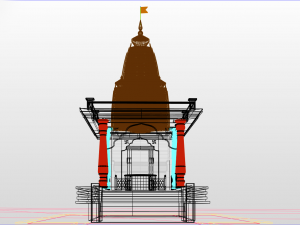 Temple - Indian Style for Real Estate Model 3D