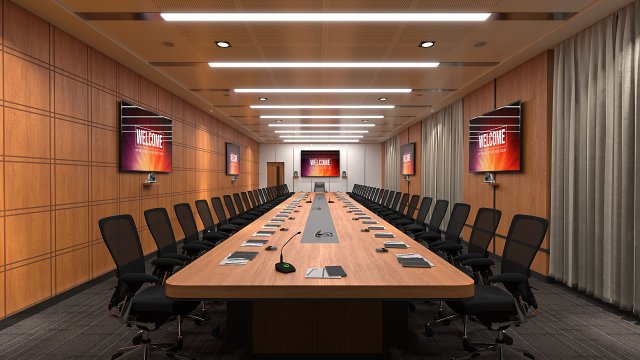 Conference Room Modello 3D .c4d .max .obj .3ds .fbx .stl .blend 