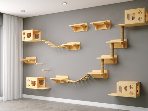 Wall Shelves Cat Vol 1 3D Model