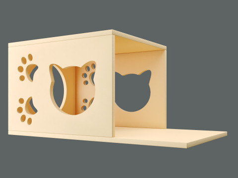 Wall Shelves Cat Vol 1 3D Model