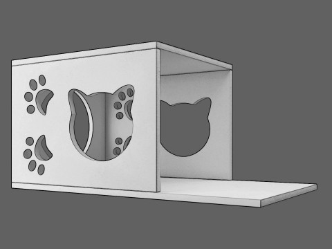 Wall Shelves Cat Vol 1 3D Model