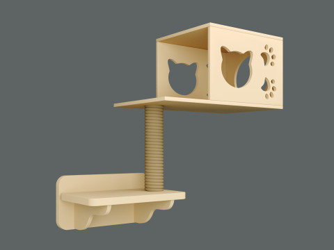 Wall Shelves Cat Vol 1 3D Model