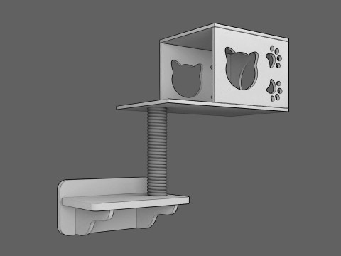 Wall Shelves Cat Vol 1 3D Model