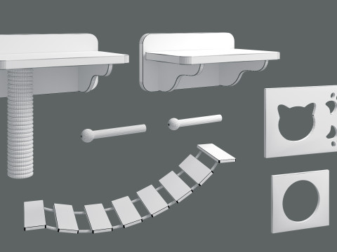 Wall Shelves Cat Vol 1 3D Model