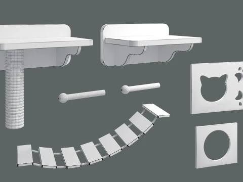 Wall Shelves Cat Vol 1 3D Model