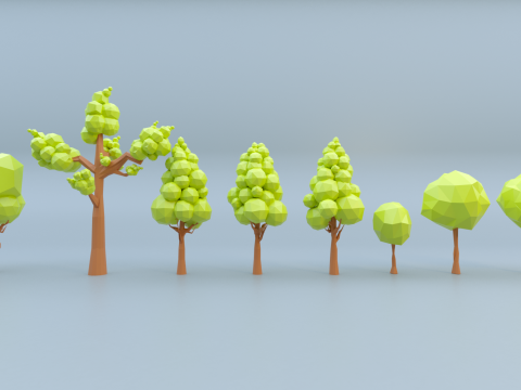 Low-poly trees with varied sizes Modelo 3D
