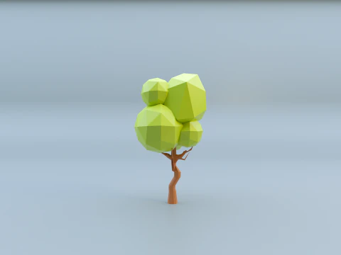 Low-poly trees with varied sizes 3D Model