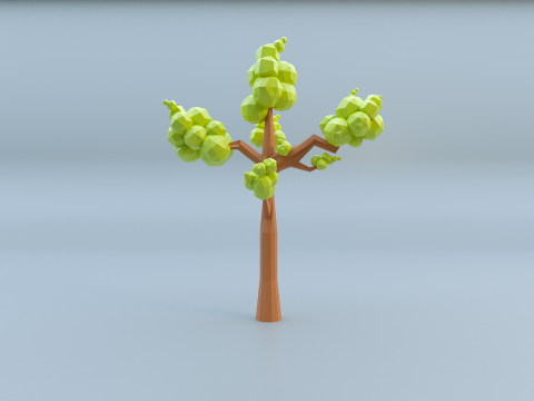 Low-poly trees with varied sizes Modèle 3D