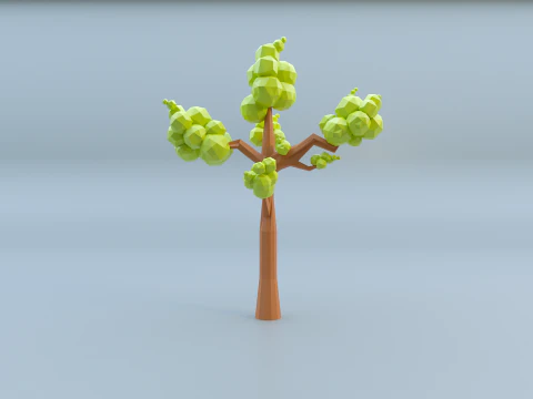 Low-poly trees with varied sizes 3D Model