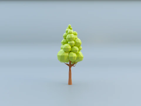 Low-poly trees with varied sizes 3D Model