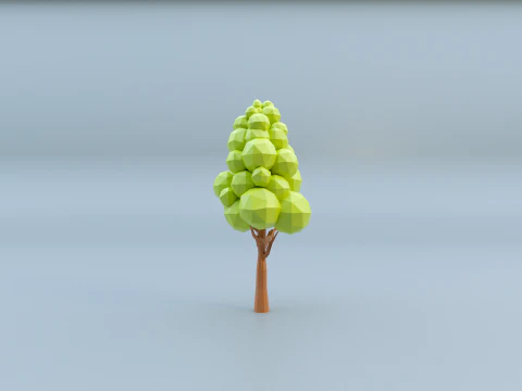 Low-poly trees with varied sizes 3D Model