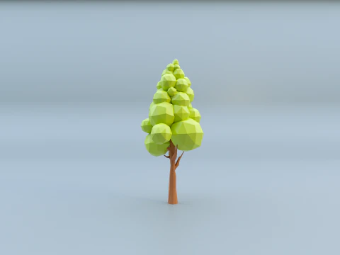 Low-poly trees with varied sizes 3D Model