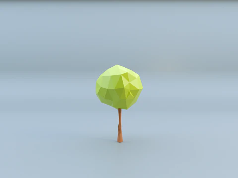 Low-poly trees with varied sizes 3D Model