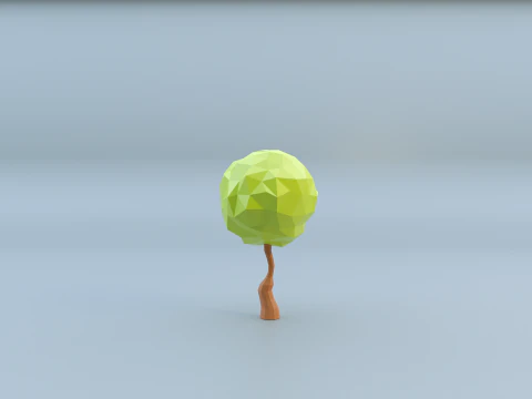Low-poly trees with varied sizes 3D Model