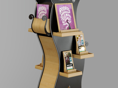 Exhibition Display Stand - Unique Cat-Shaped Design Low-poly 3D Model
