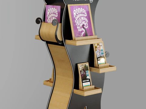 Exhibition Display Stand - Unique Cat-Shaped Design Low-poly 3D Model