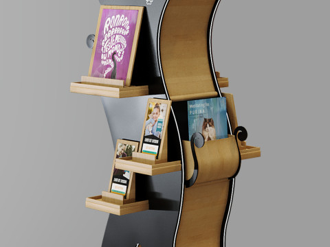 Exhibition Display Stand - Unique Cat-Shaped Design Low-poly 3D Model