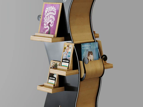 Exhibition Display Stand - Unique Cat-Shaped Design Low-poly 3D Model