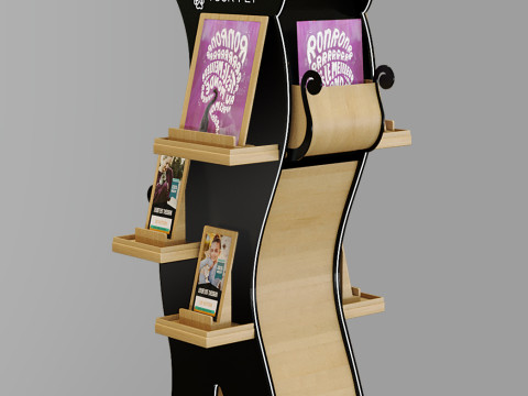 Exhibition Display Stand - Unique Cat-Shaped Design Low-poly 3D Model