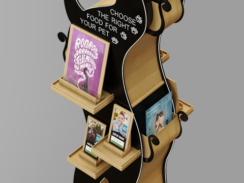 Exhibition Display Stand - Unique Cat-Shaped Design Low-poly 3D Model
