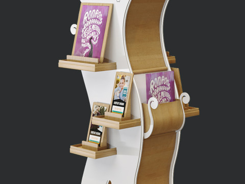 Exhibition Display Stand - Unique Cat-Shaped Design Low-poly 3D Model