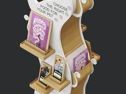 Exhibition Display Stand - Unique Cat-Shaped Design Low-poly 3D Model