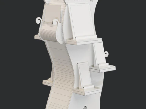 Exhibition Display Stand - Unique Cat-Shaped Design Low-poly 3D Model