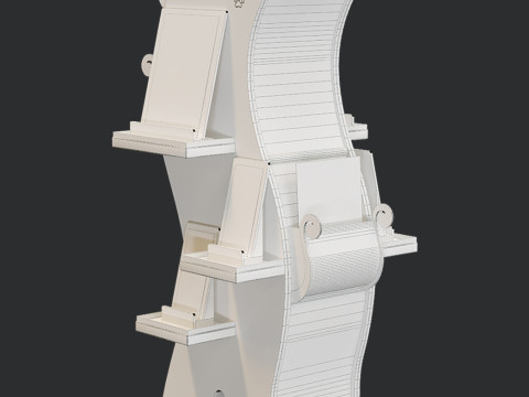 Exhibition Display Stand - Unique Cat-Shaped Design Low-poly 3D Model