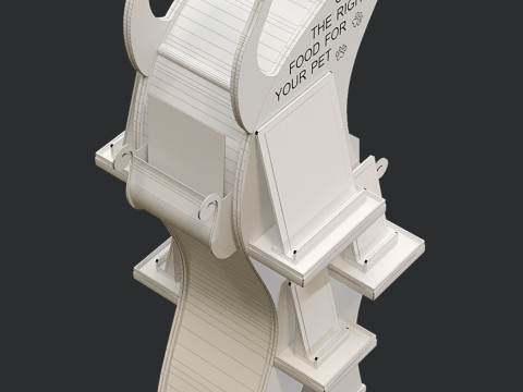 Exhibition Display Stand - Unique Cat-Shaped Design Low-poly 3D Model