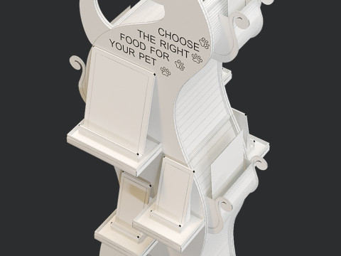 Exhibition Display Stand - Unique Cat-Shaped Design Low-poly 3D Model