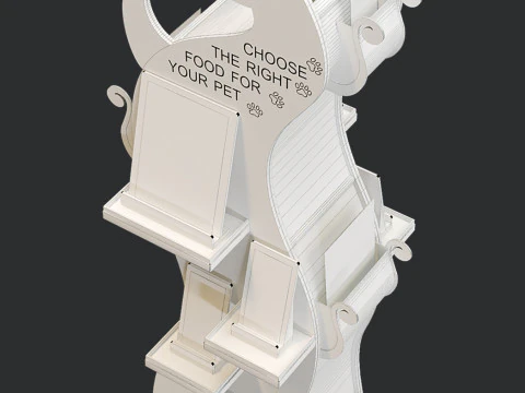 Exhibition Display Stand - Unique Cat-Shaped Design Low-poly 3D Model
