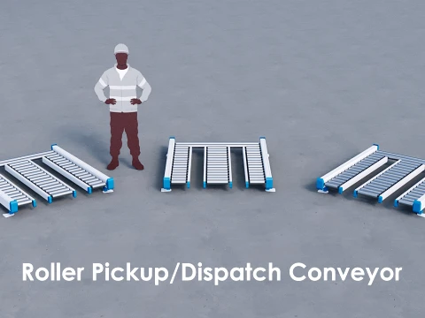Industrial Warehouse Automation Equipment Pack Low-poly 3D Model