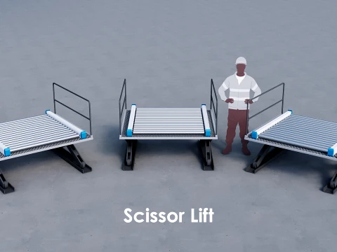 Industrial Warehouse Automation Equipment Pack Low-poly 3D Model