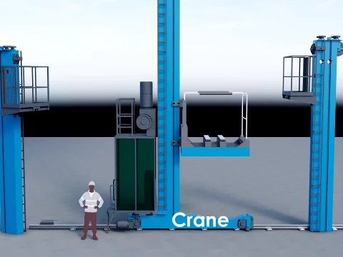 Industrial Warehouse Automation Equipment Pack Low-poly 3D Model
