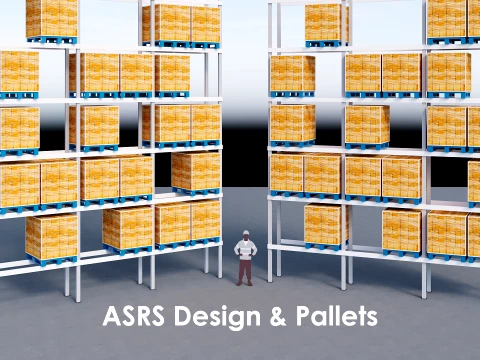Industrial Warehouse Automation Equipment Pack Low-poly 3D Model