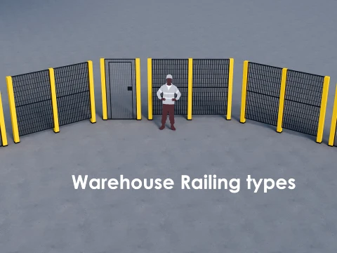 Industrial Warehouse Automation Equipment Pack Low-poly 3D Model