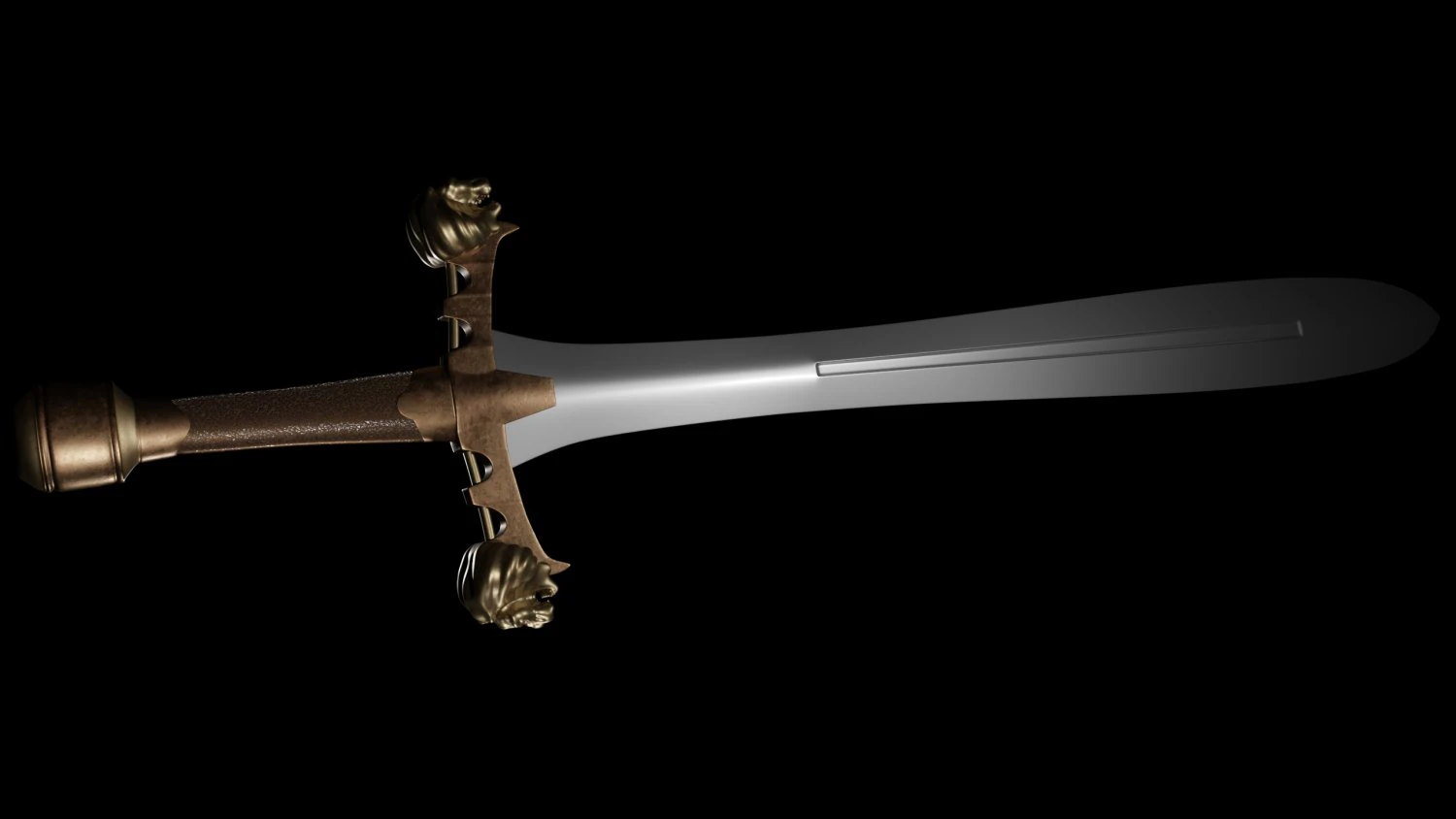 Gladius with Lion heads 3D Model .c4d .max .obj .3ds .fbx .stl .blend 