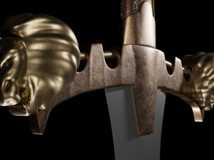 Gladius with Lion heads 3D 模型