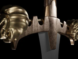 Gladius with Lion heads 3D Model