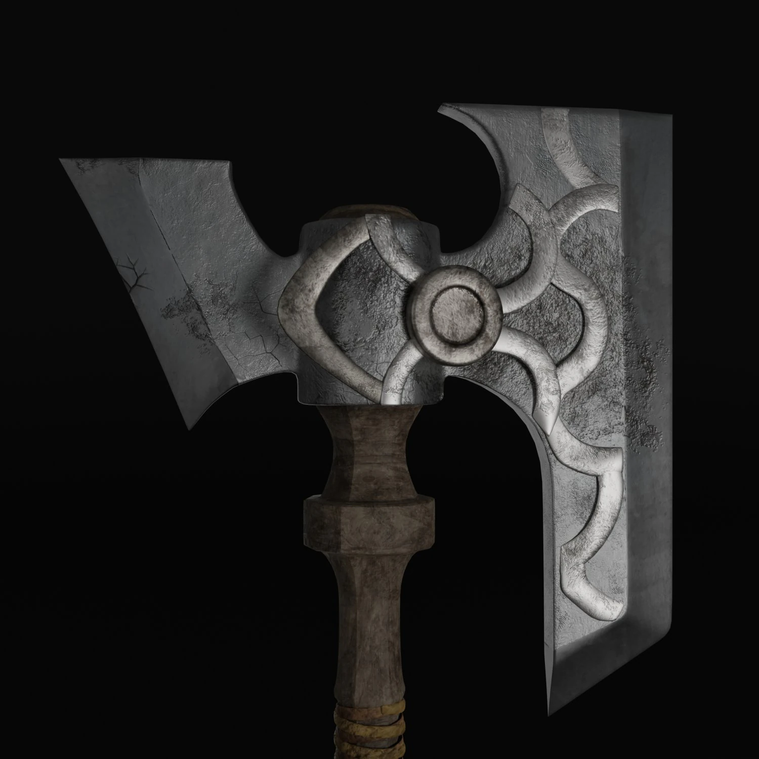 Great Axe 3D Model .c4d .max .obj .3ds .fbx .stl .blend 