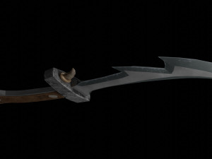 Orc Dagger with Fangs Model 3D